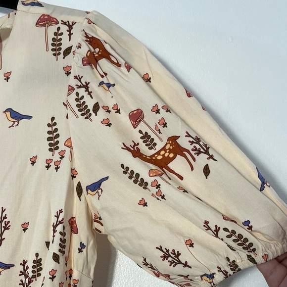 Modcloth X Princess Highway Shirt whimsical dress with belt size 8 - Picture 3 of 11